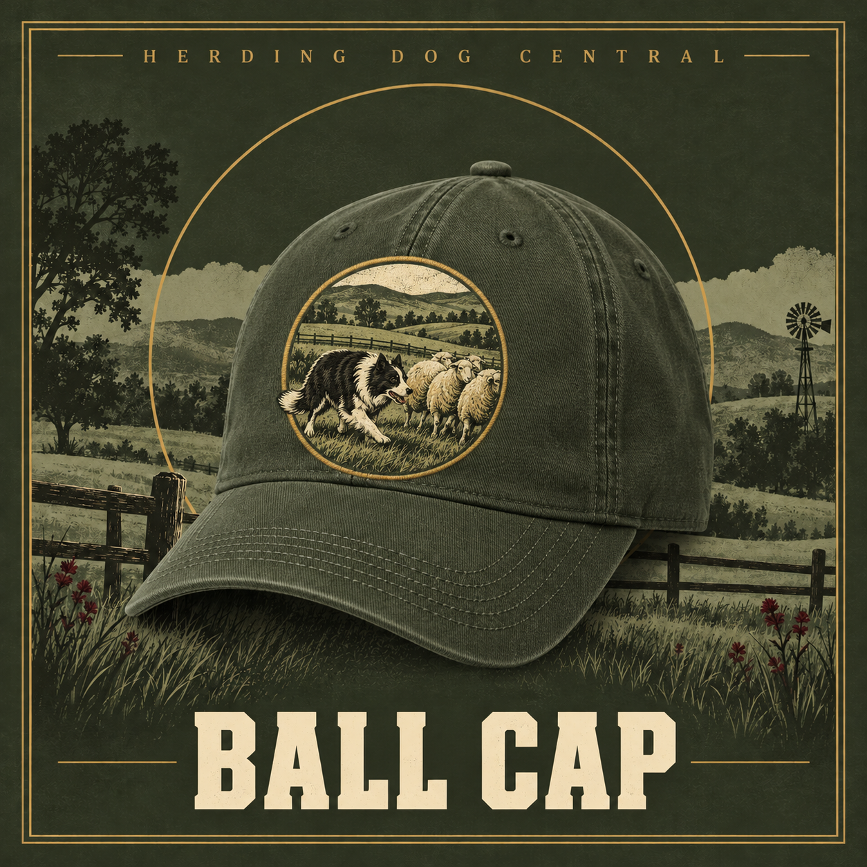 Herding Dog Central Ball Cap